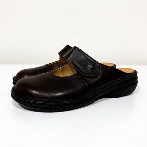 Finn Comfort Womens Stanford Clog Brown Leather Size 37 EU / 6.5 US